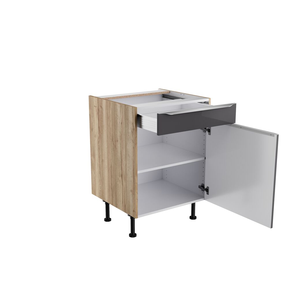 Offener Küchenschrank mit Schublade