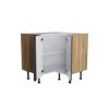 Offener Eckschrank aus Holz