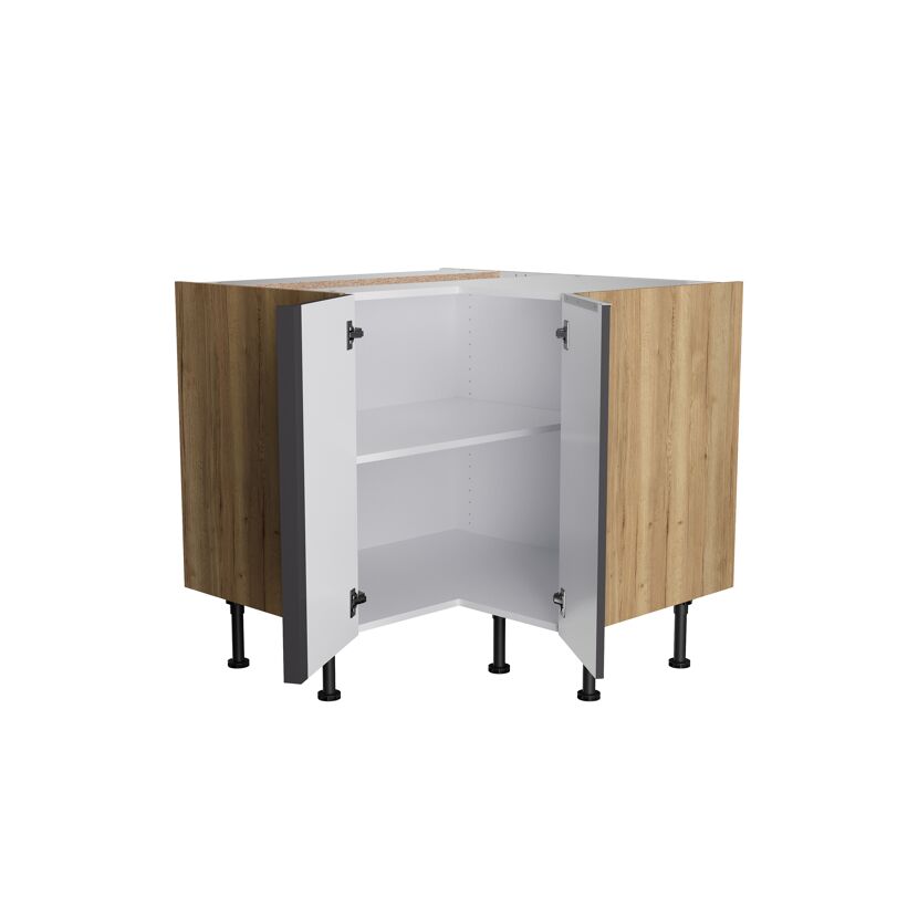 Offener Eckschrank aus Holz