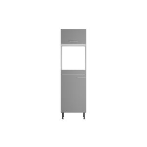 Hochschrank für Backofen und Kühlschrank 'Optikomfort Mats825' grau 60 x 211,8 x 58,4 cm