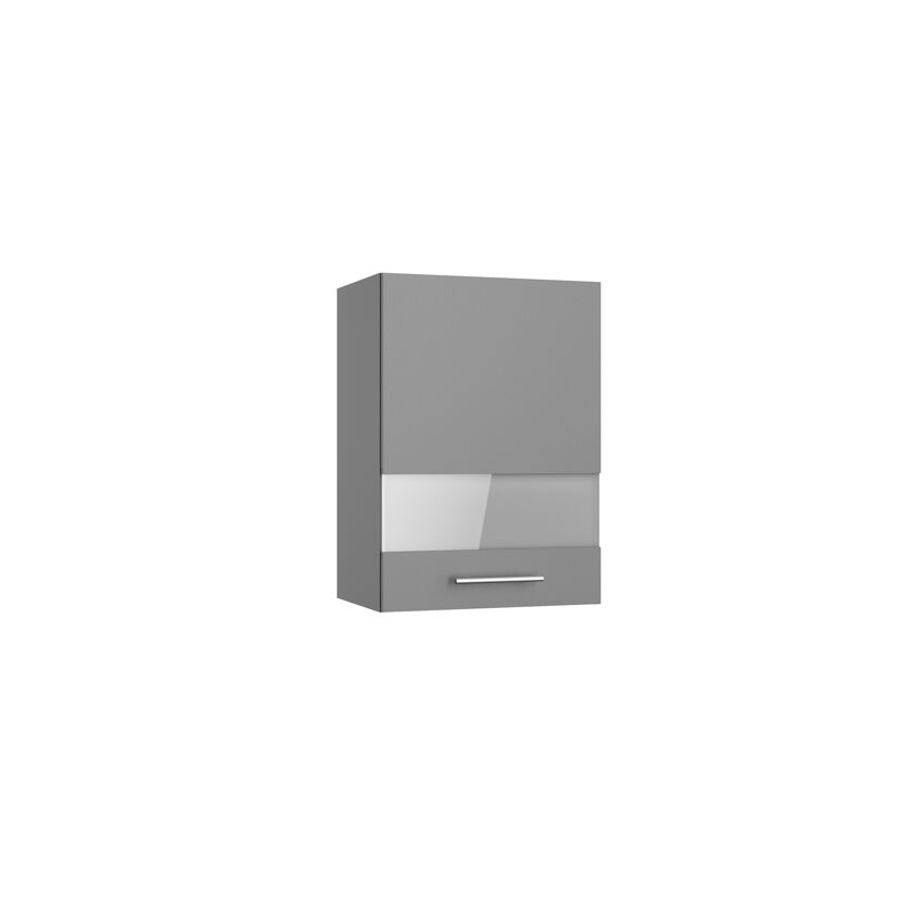 Grauer Wandschrank mit Schublade