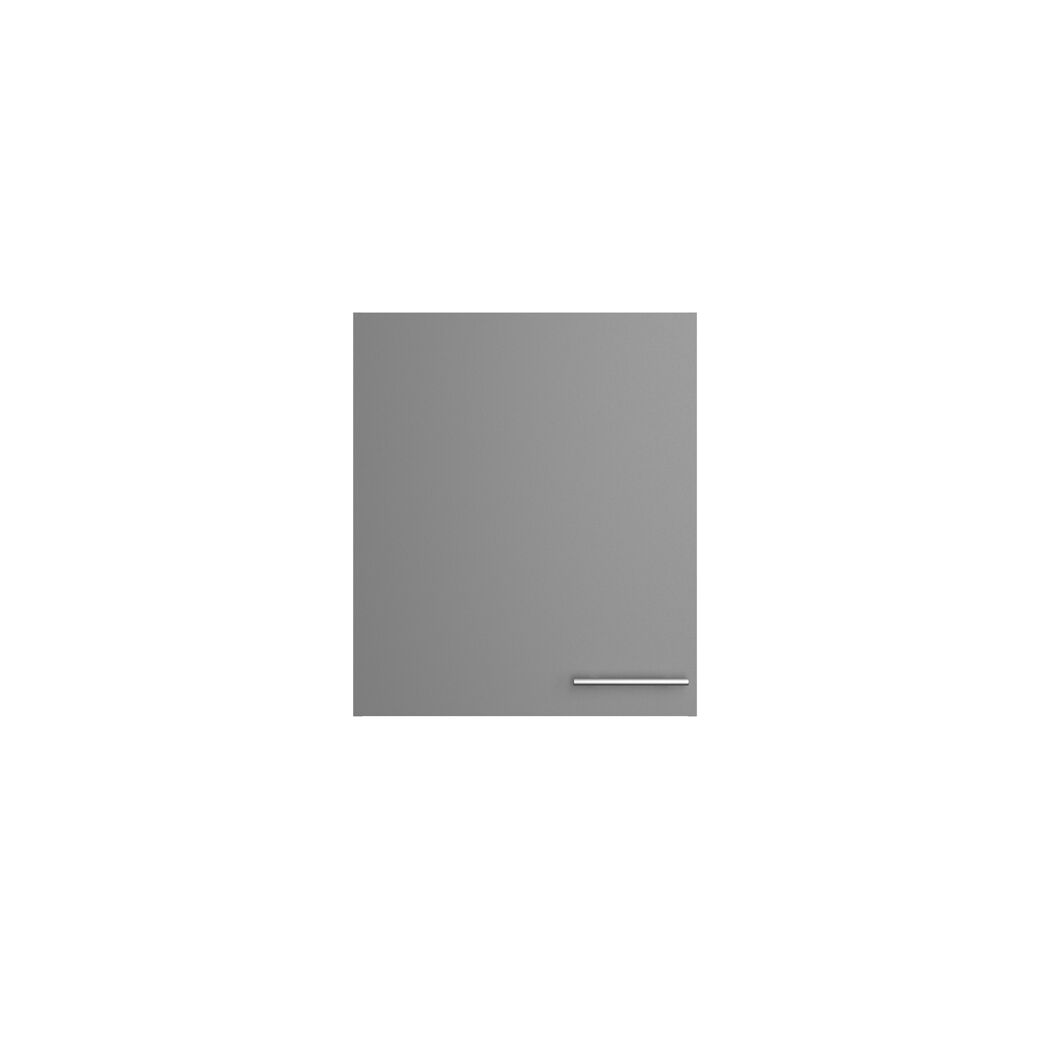 Grauer Wandschrank mit Metallgriff