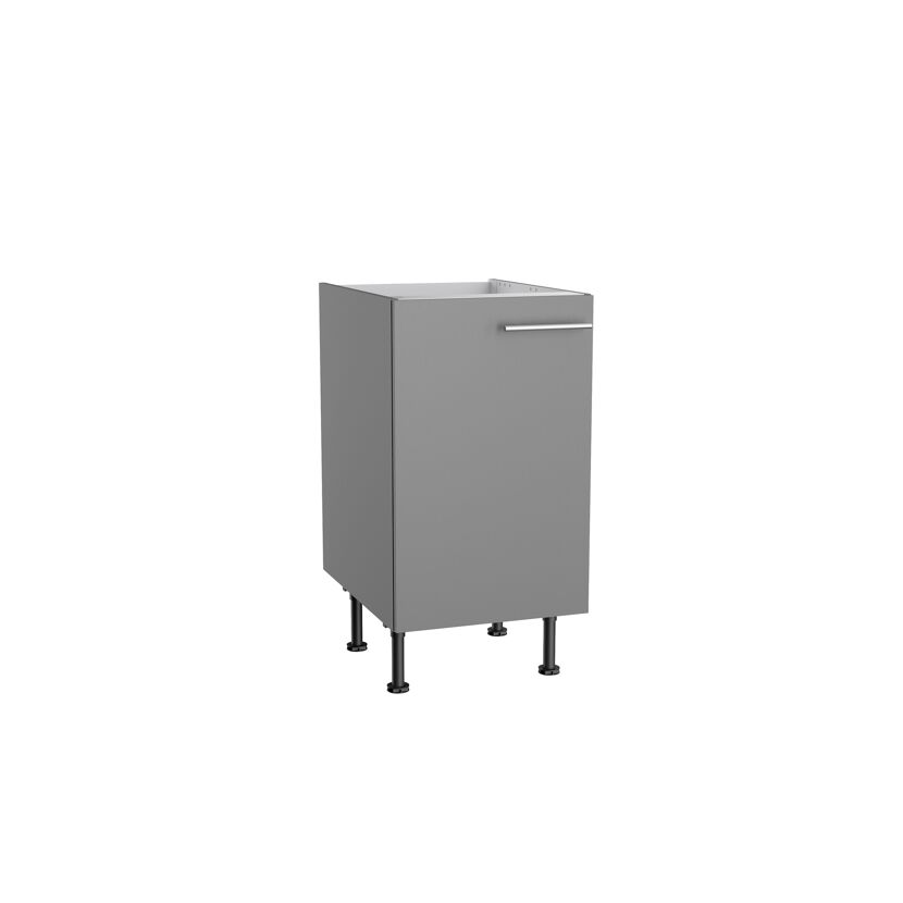 Grauer Spülenschrank mit Metallgriff