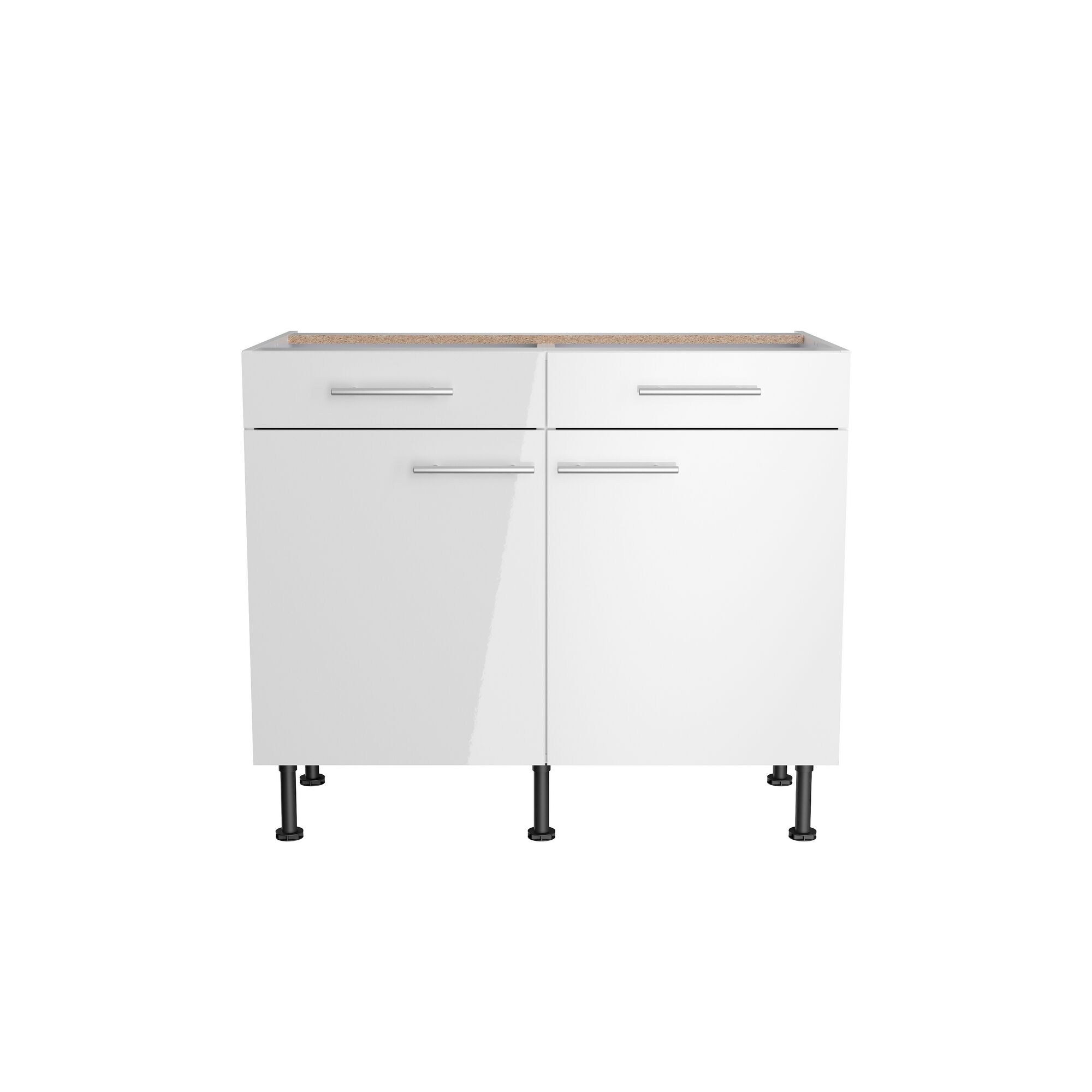 Weißer Küchenschrank mit Schubladen