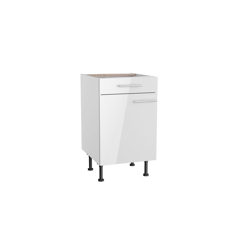 Weißer Küchenschrank mit Schublade und Tür