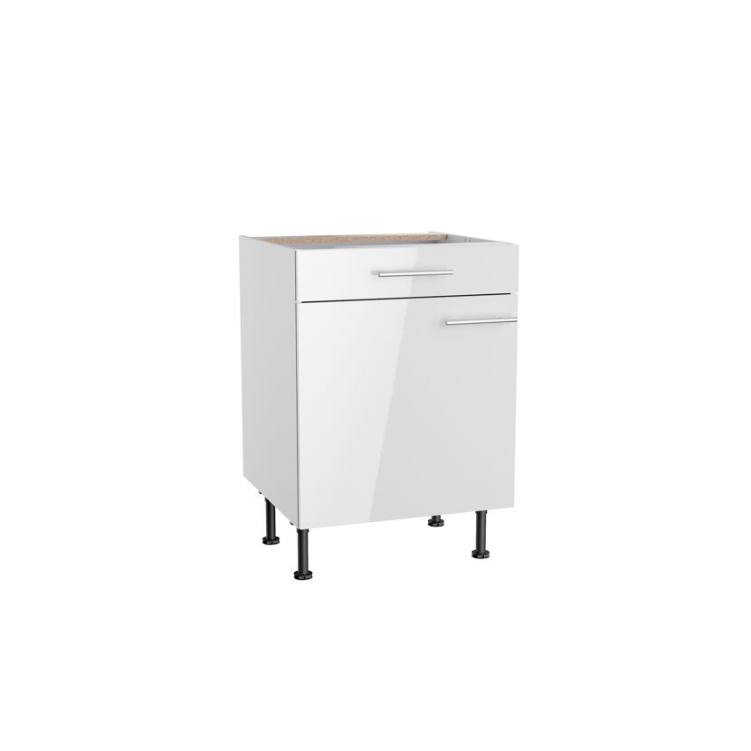 Weißer Küchenschrank mit Schublade und Tür