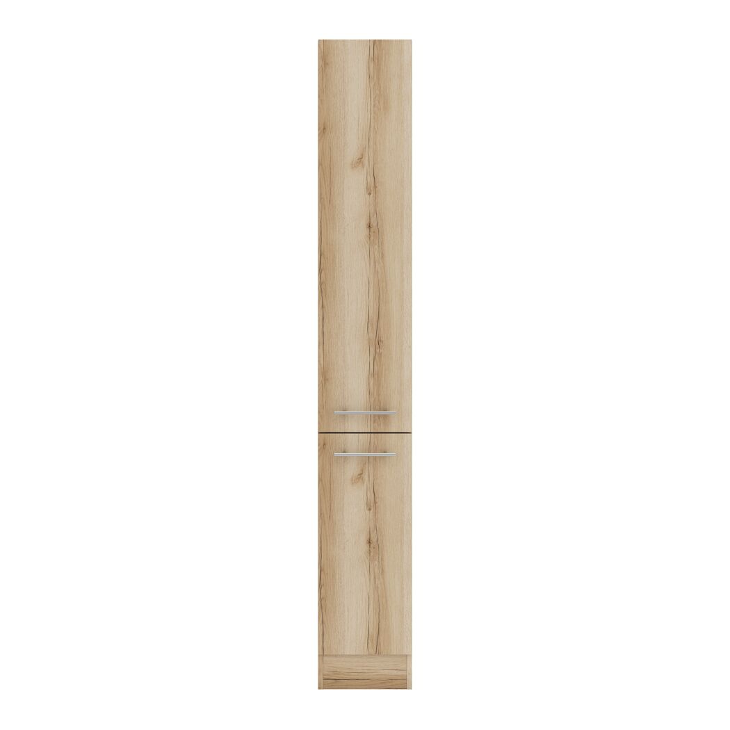 Hoher Holzschrank mit zwei Türen