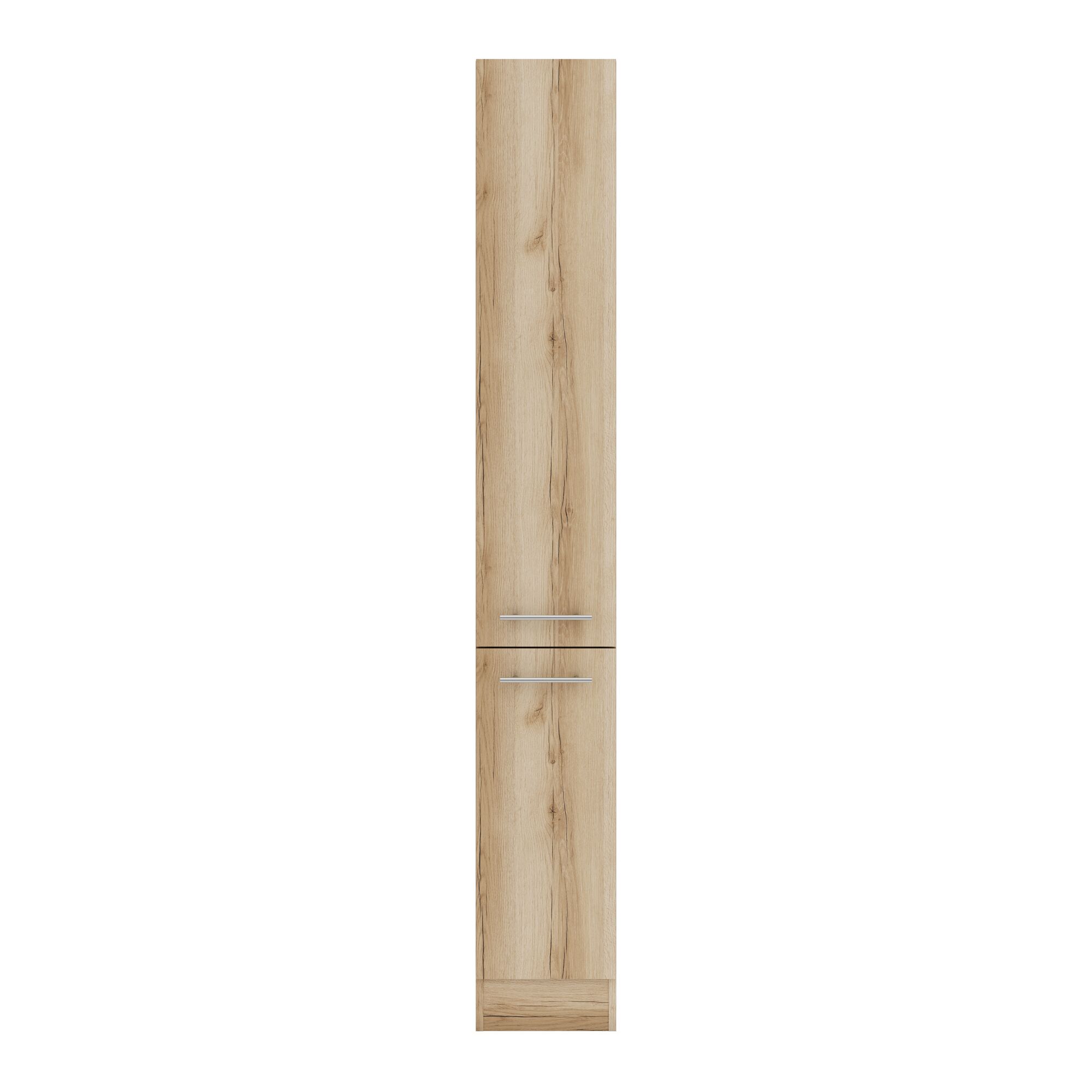 Hoher Holzschrank mit zwei Türen
