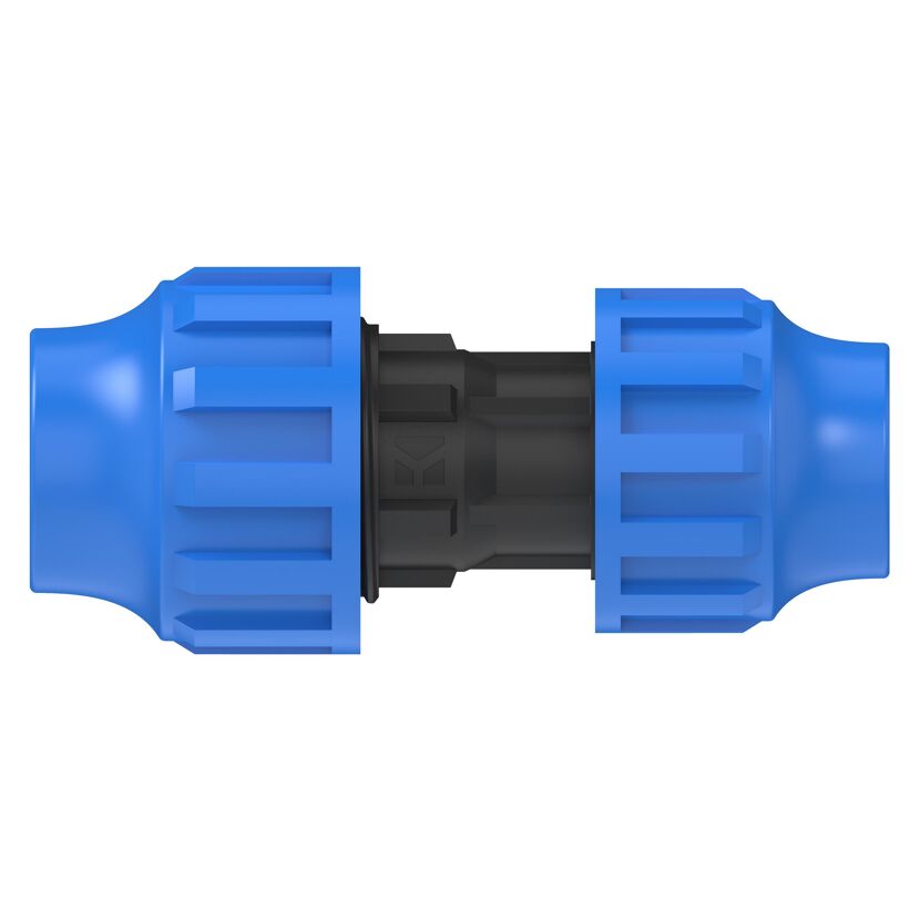 Blaues Reduzierstück für HDPE-Rohre, 25 x 20 mm