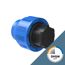 Blaues Endstück für HDPE 32 mm mit DVGW-Zertifikat