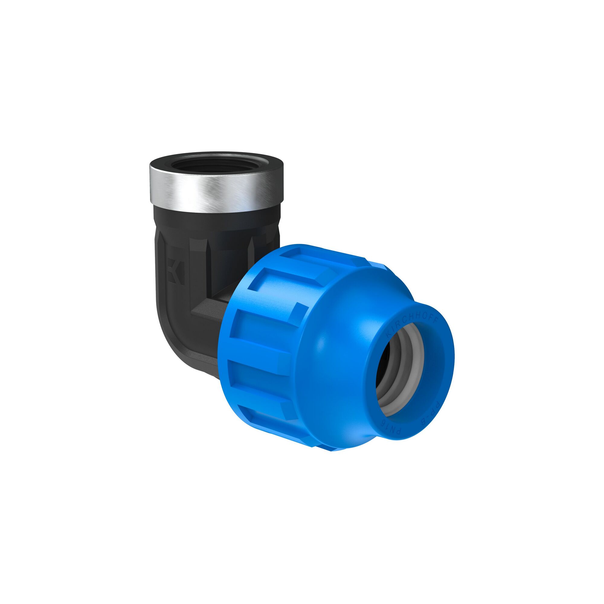 Blau-schwarzer Winkel für HDPE-Rohr 32 mm x 1"