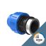 Blaues und schwarzes Übergangsstück für HDPE-Rohr, 20 mm x 1/2"