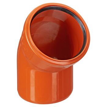 Orangener KG-Rohrbogen mit Dichtung