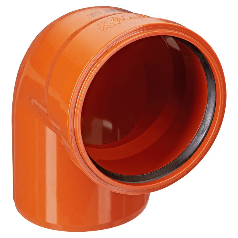 Orangener KG-Bogen DN 110 15°
