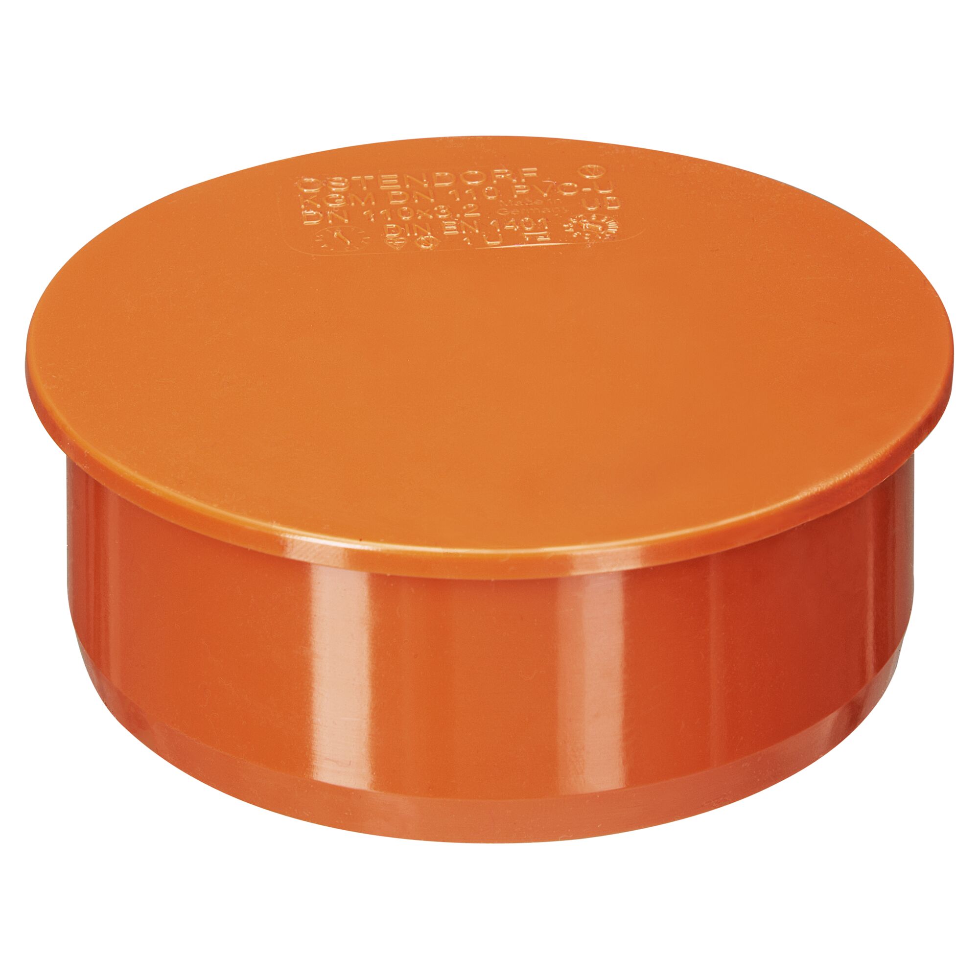 Orangefarbener KG-Muffenstopfen