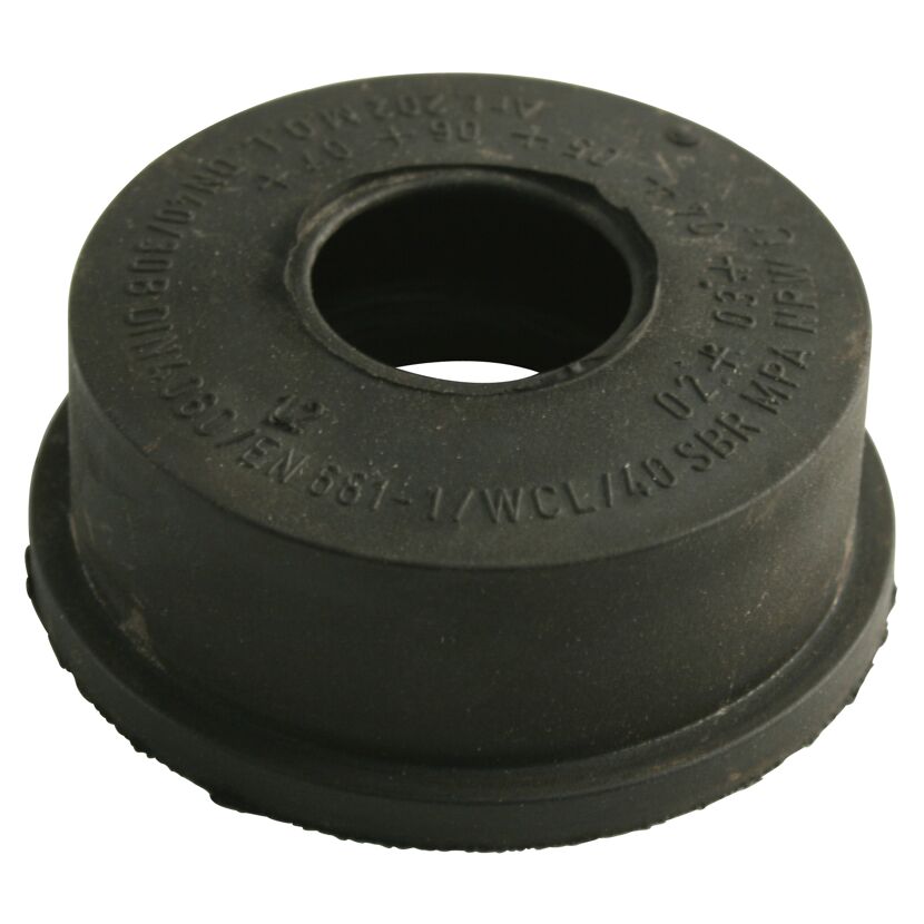 Schwarze Gummimanschette DN40/30B HTGM
