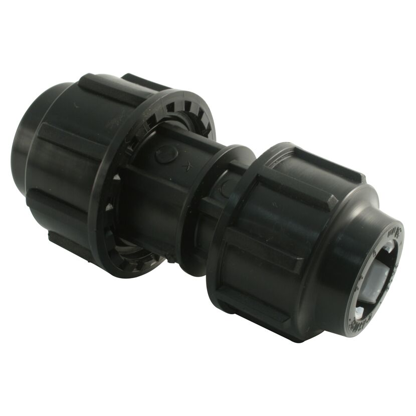 Schwarzes KWL Kupplungsstück 25 x 20 mm reduziert