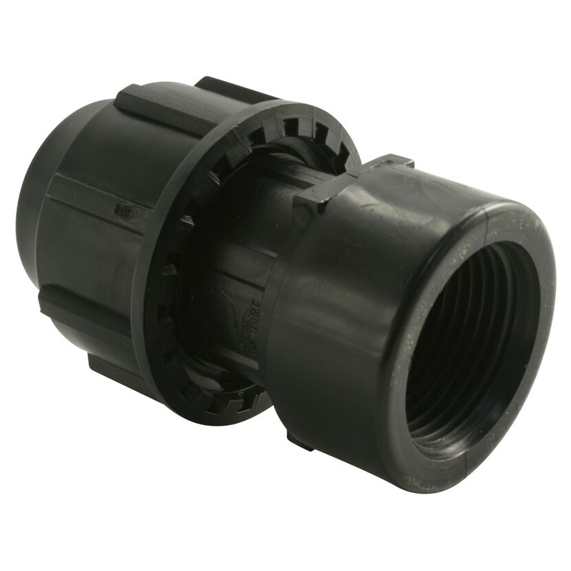 Schwarze Anschlussverschraubung 25 mm x 3/4"