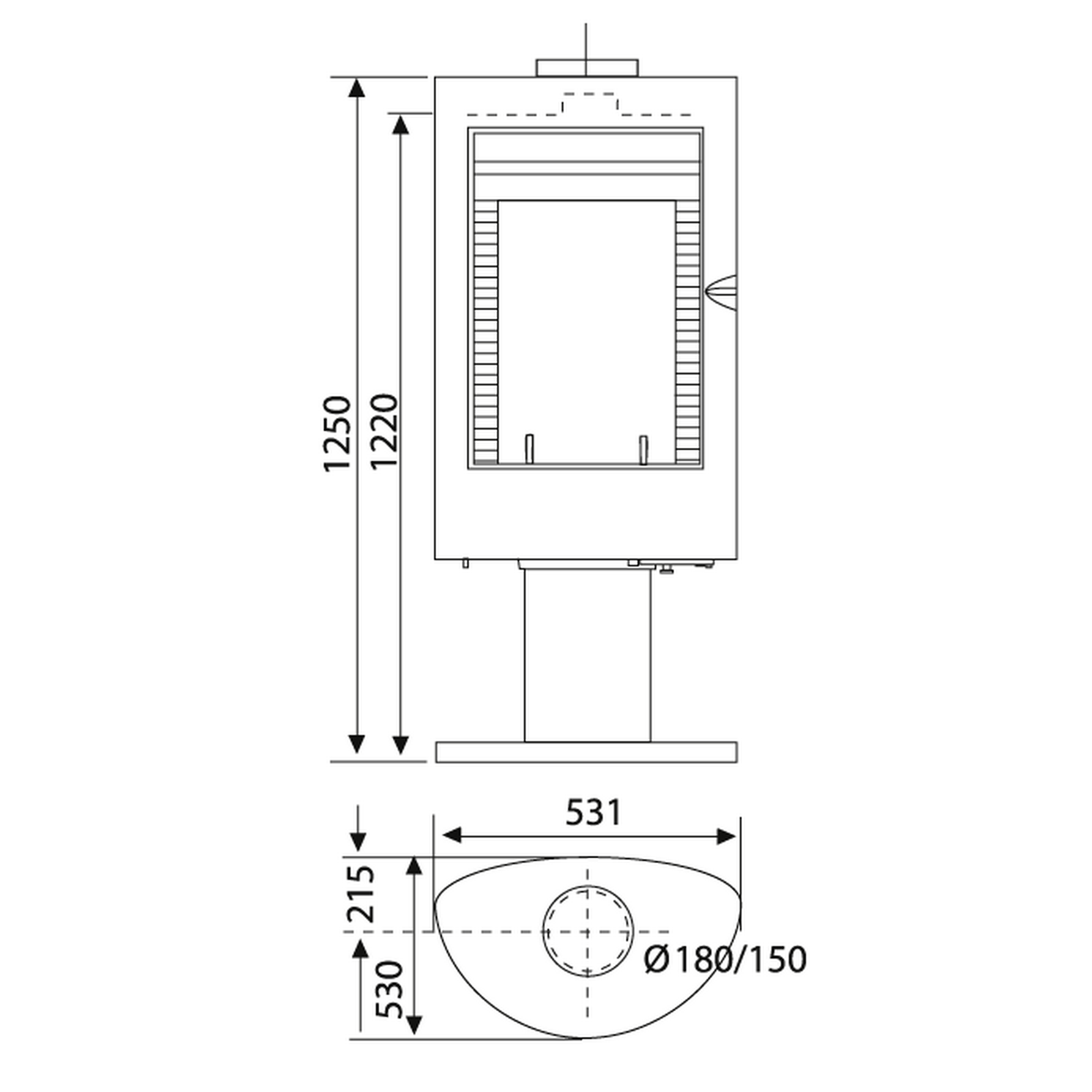 Kaminofen 'Nizza' schwarz 10 kW + product picture