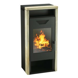 Kaminofen 'Yara' Sandstein schwarz 8,3 kW