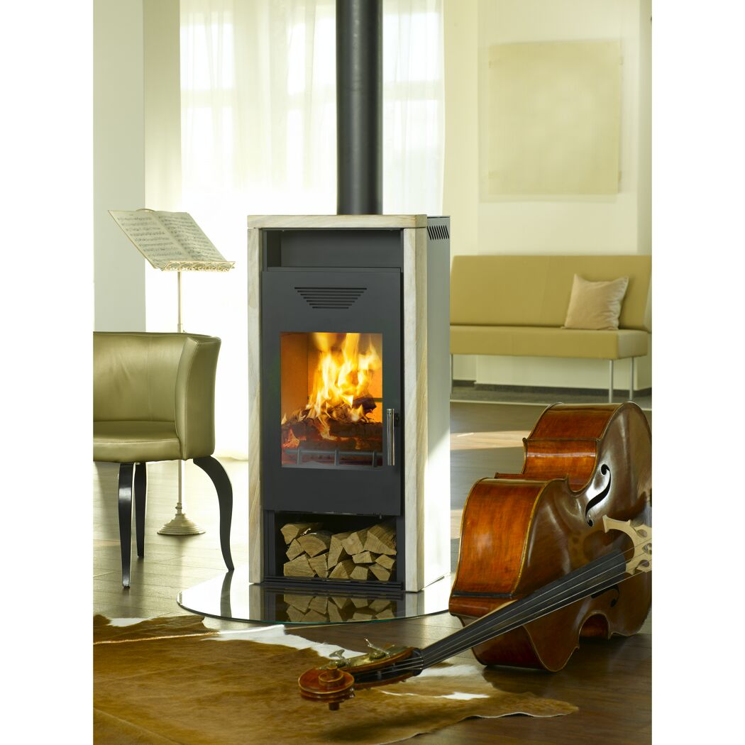 Kaminofen 'Yara' Sandstein schwarz 8,3 kW