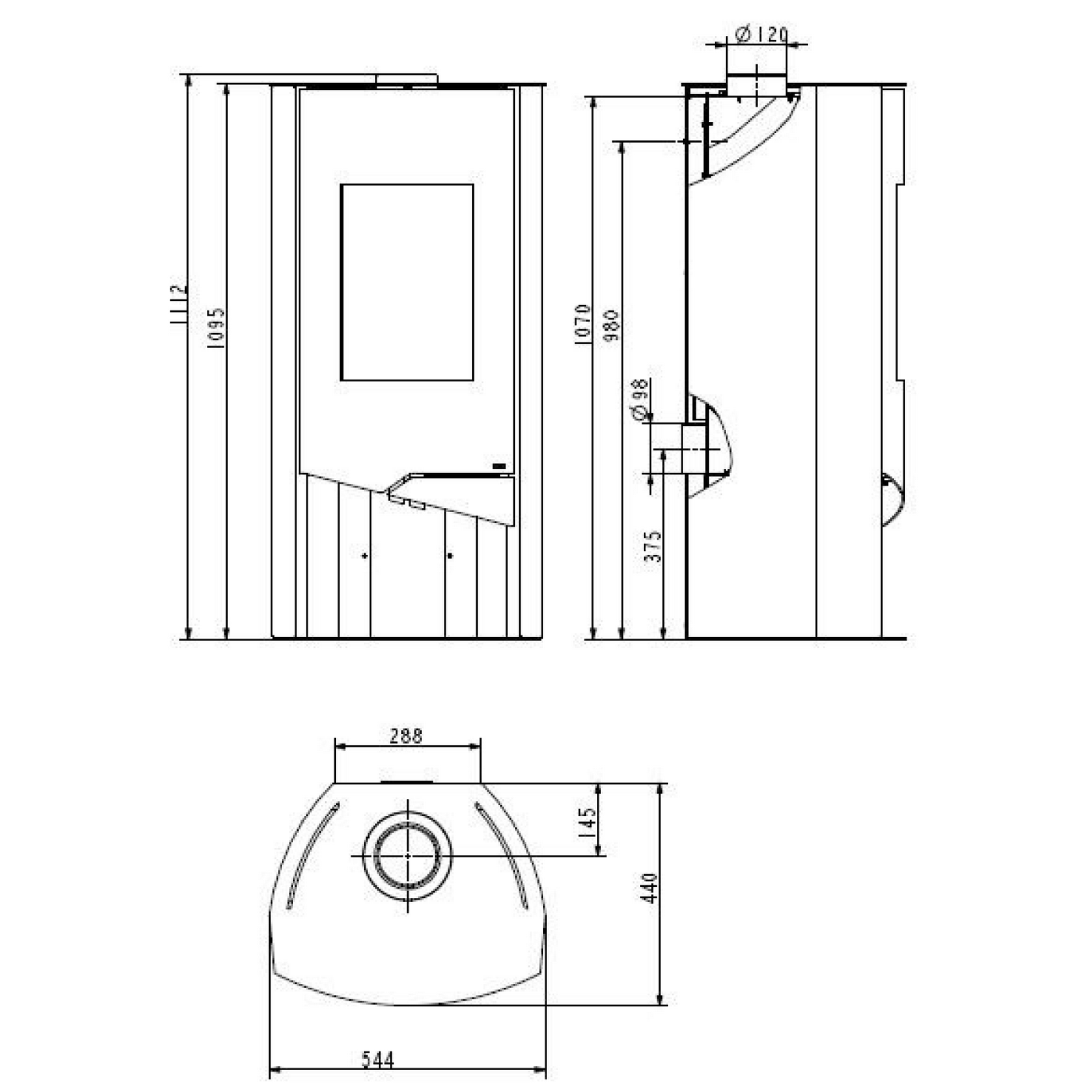 Kaminofen 'N-Line' Naturstein grau 5 kW + product picture