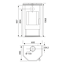 Kaminofen 'Prisma' grau 8,3 kW