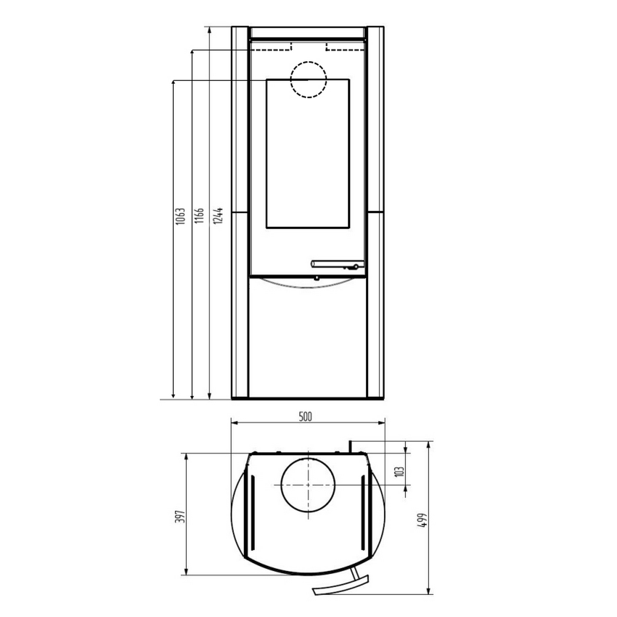 Kaminofen 'Myra' Naturstein grau 8,2 kW + product picture