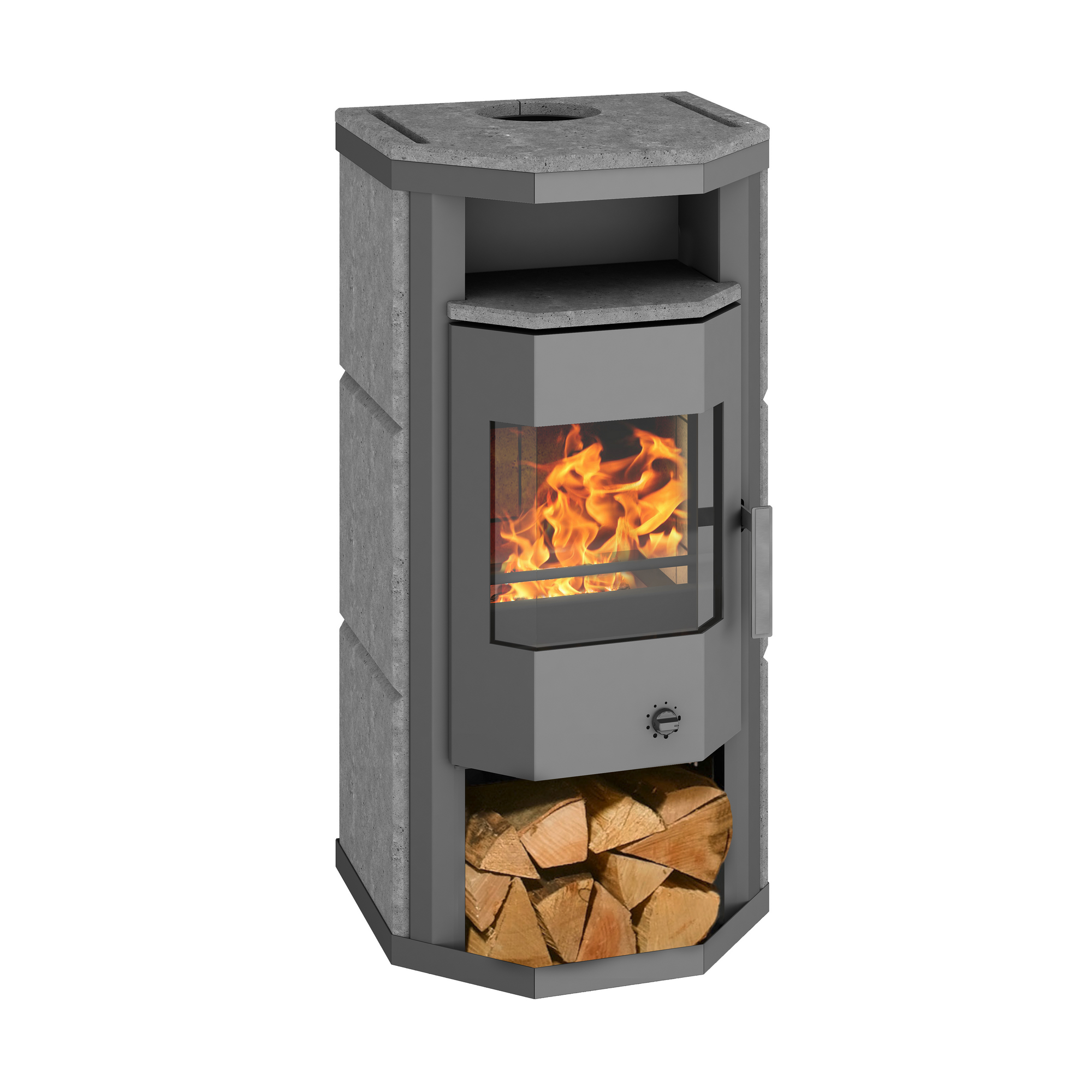 Kaminofen 'Thyra' grau 6,2 kW + product picture