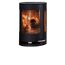 Schwarzer Kaminofen Aduro 9.4 mit Feuer