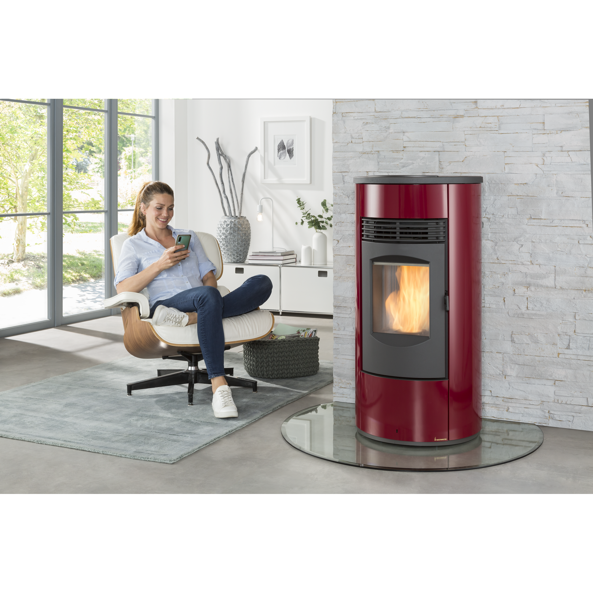 Pelletofen 'PO 81' rot 8,5 kW + product picture