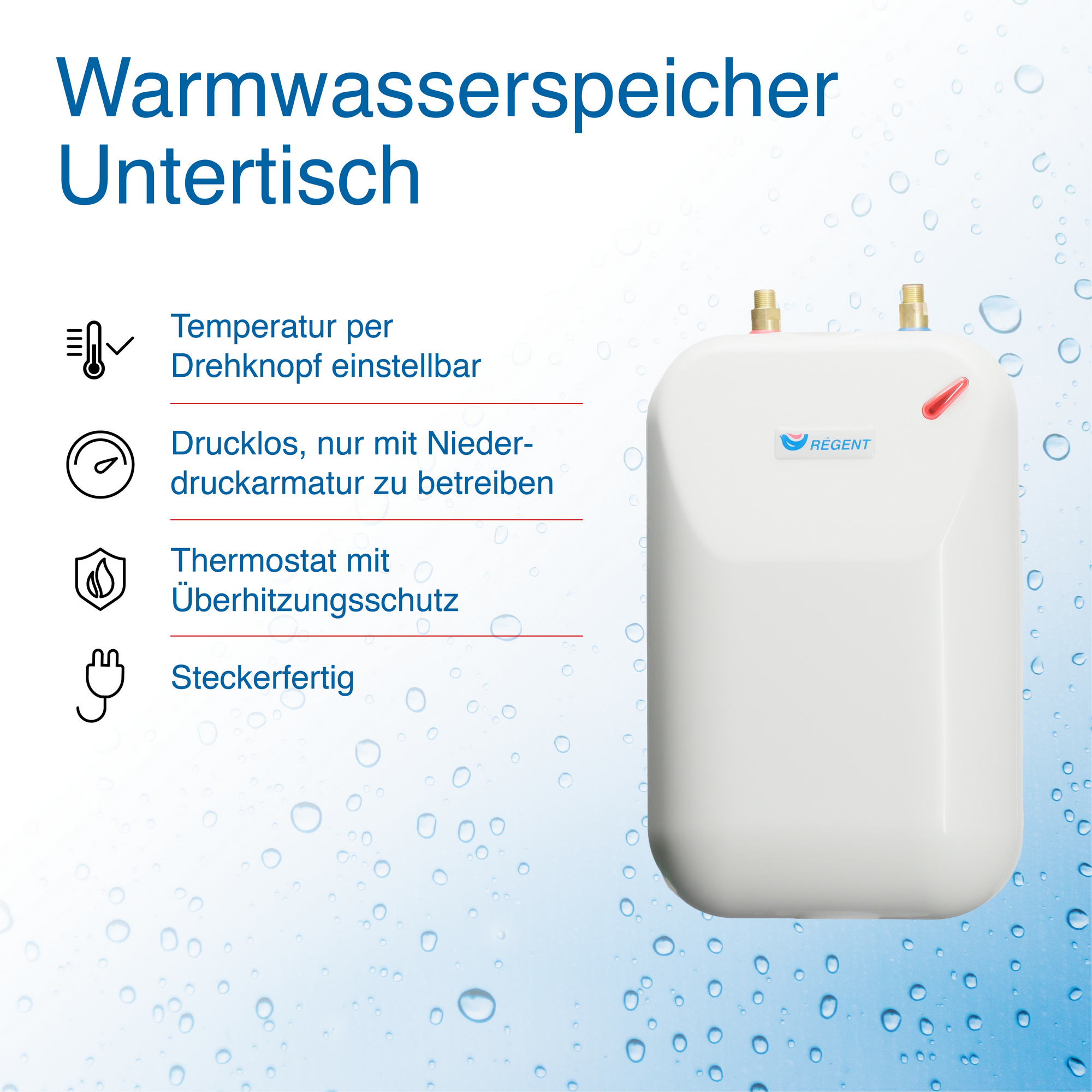 Warmwasserspeicher 'Regent REGK 5U' 2 kW