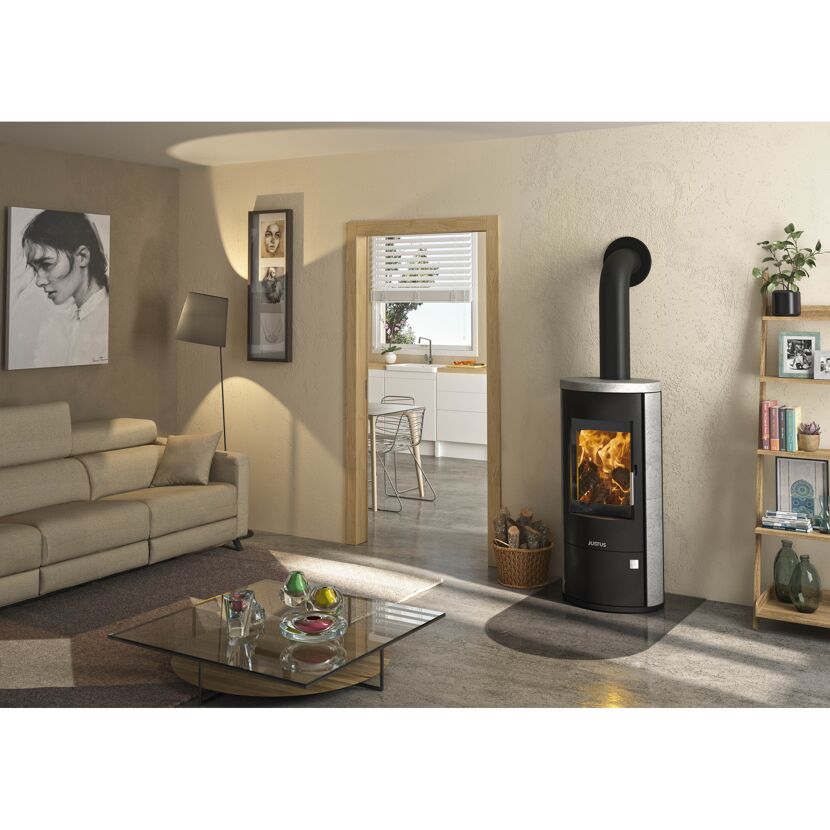 Kaminofen 'Austin 7' Stahl/Speckstein 7 kW