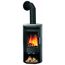 Kaminofen Justus Usedom 5 mit Speckstein und brennendem Feuer