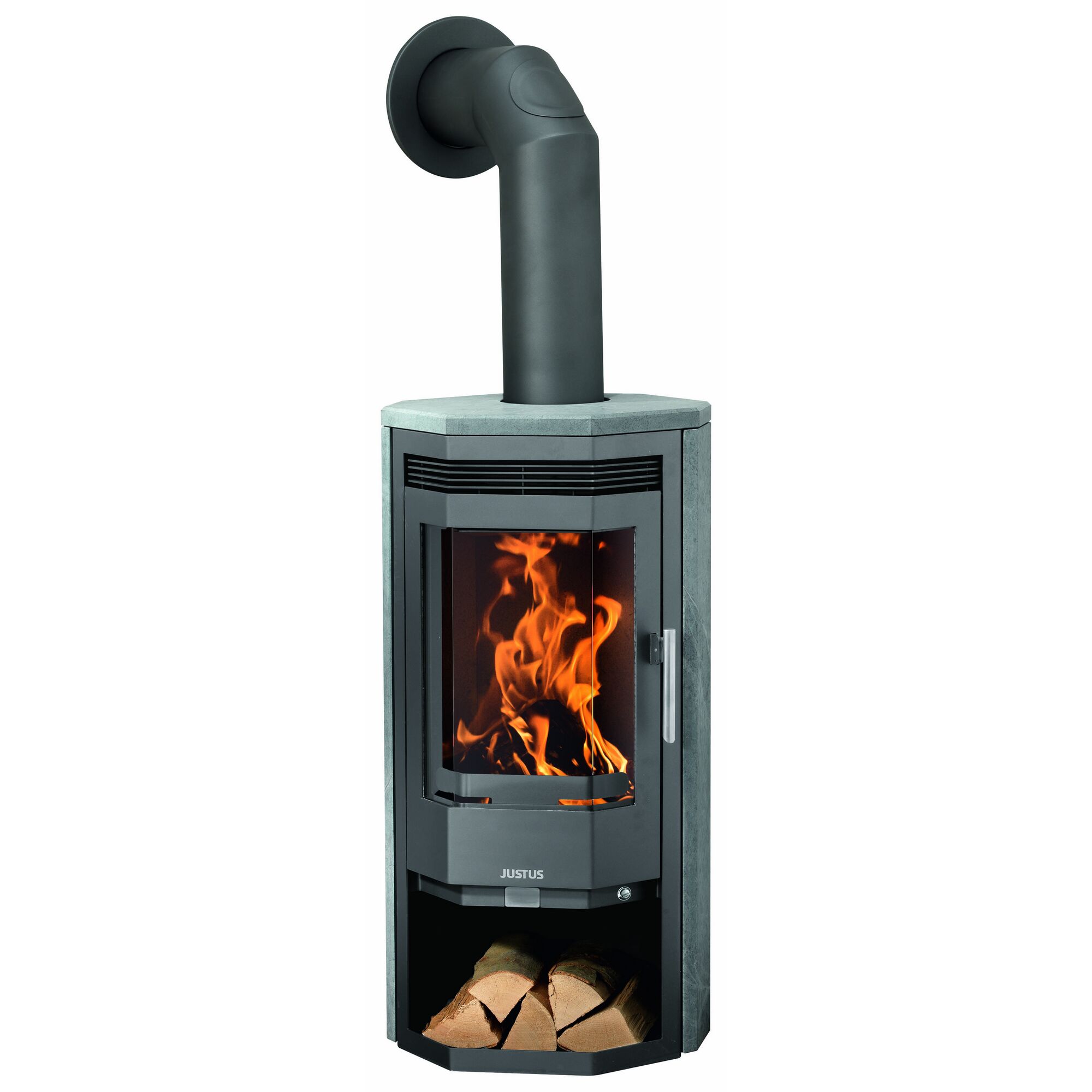 Kaminofen Justus Usedom 5 D Speckstein mit Feuer
