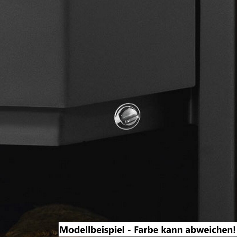 Nahaufnahme des Drehverschlusses vom Kaminofen Usedom