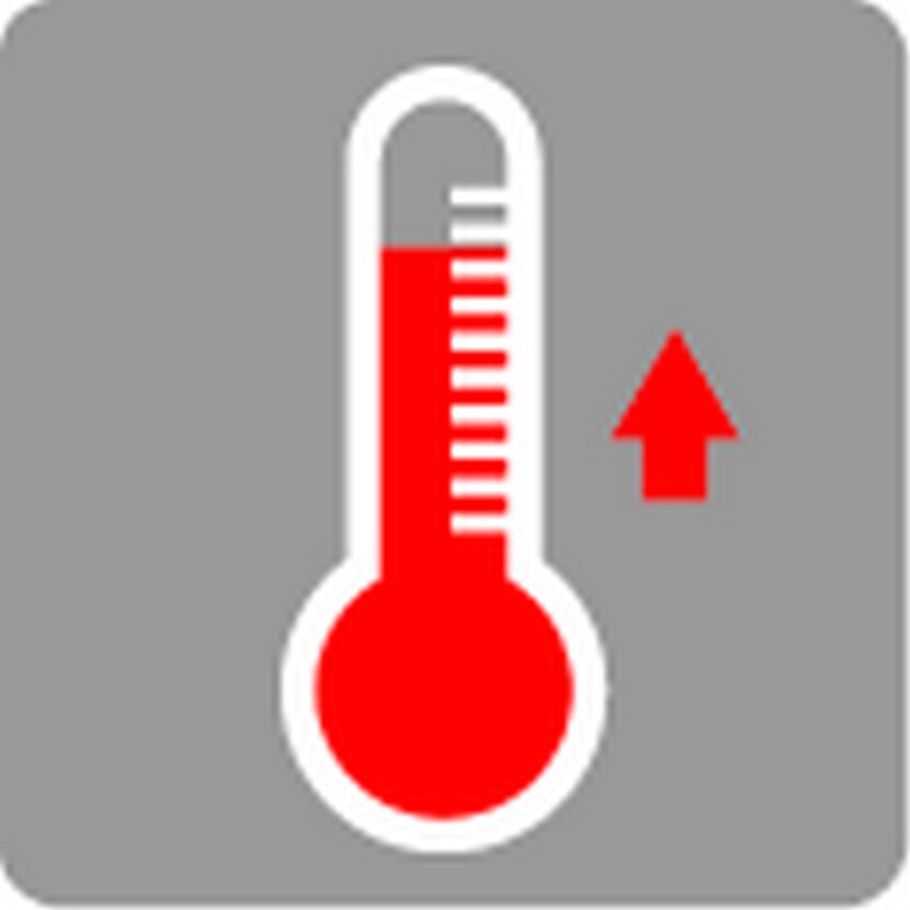 Thermometer mit steigender Temperatur