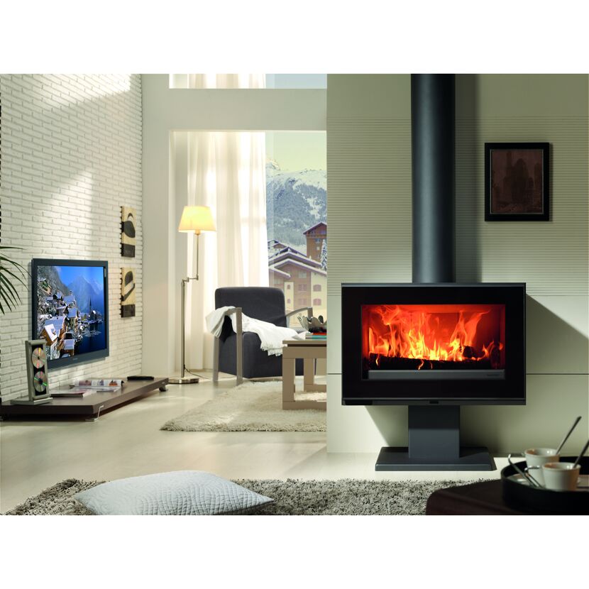 Kaminofen 'Maja-S' schwarz/metallic 7 kW