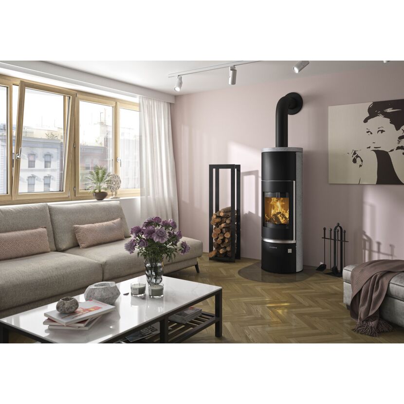 Kaminofen 'Faro Aqua 2.0' wasserführend Stahl/Speckstein 8,5 kW