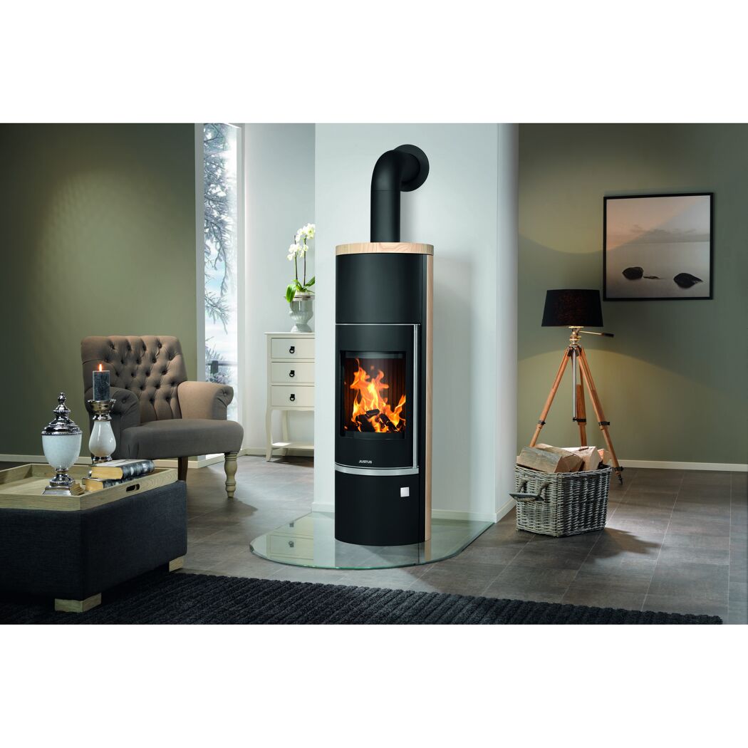 Kaminofen 'Faro Aqua 2.0' wasserführend Stahl/Sandstein 7 kW
