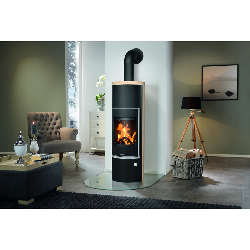 Kaminofen 'Faro Aqua 2.0' wasserführend Stahl/Sandstein 7 kW