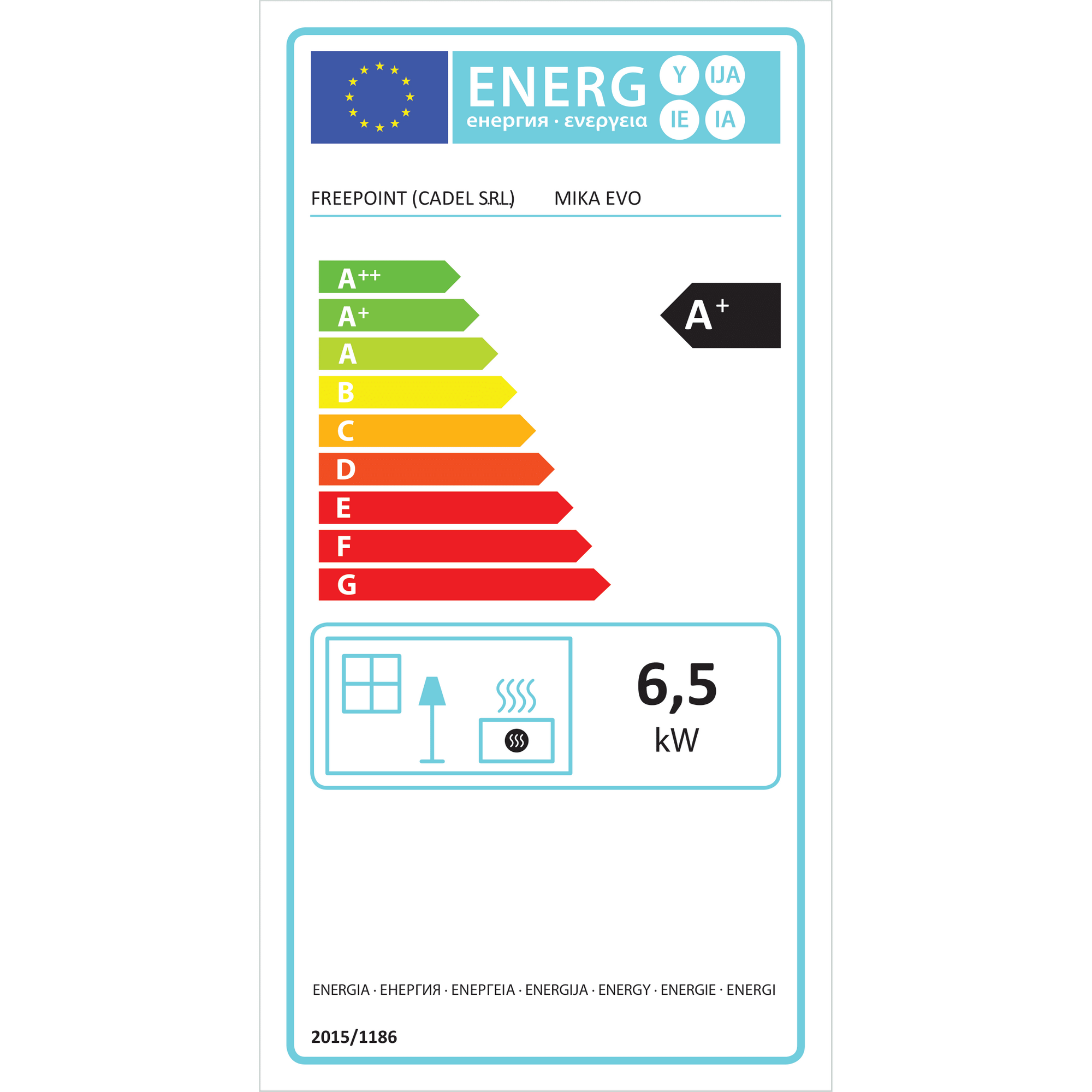 Pelletofen 'Mika Evo' Stahl schwarz/weiß 6,5 kW + product picture