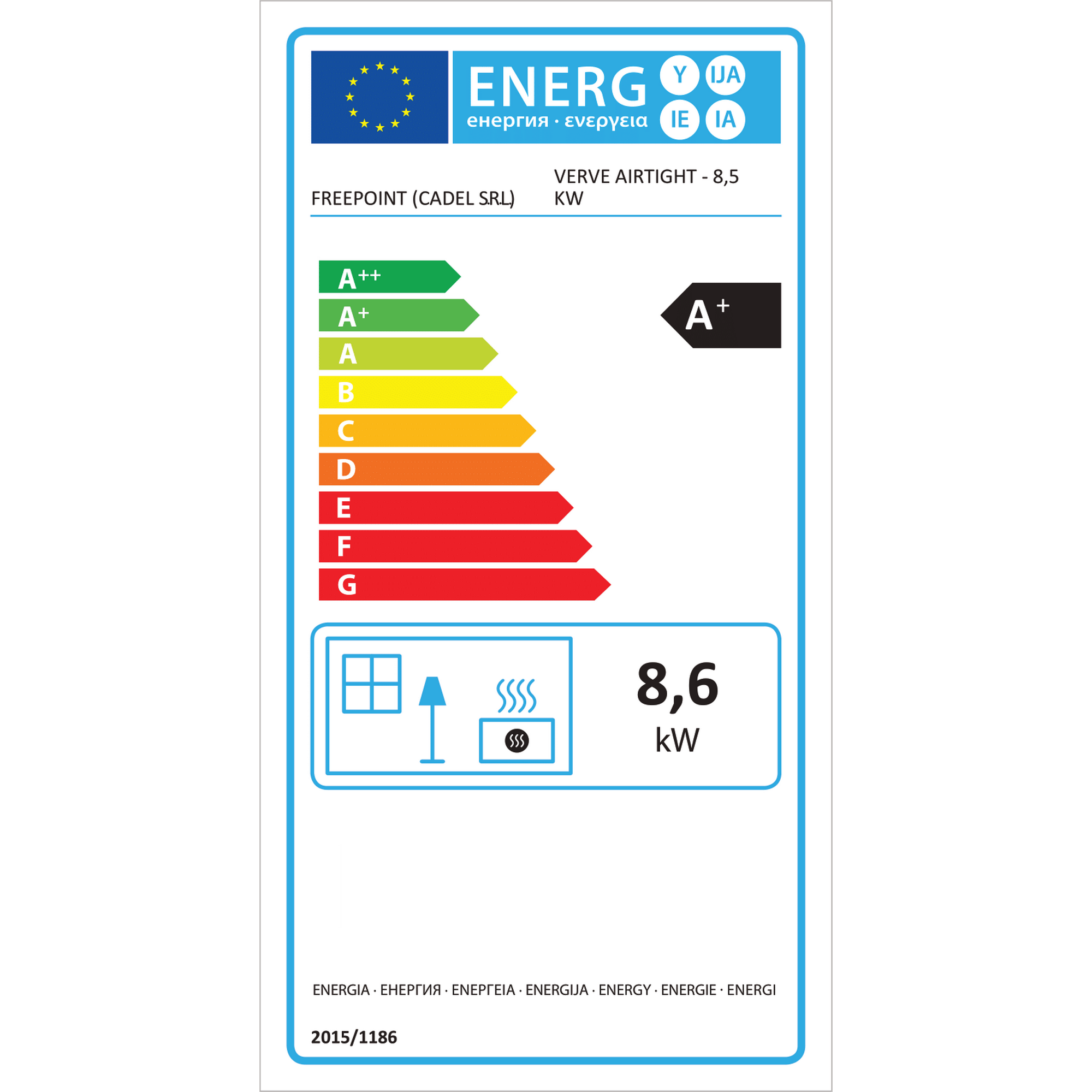 Pelletofen 'Verve' Stahl schwarz/weiß 8,6 kW + product picture