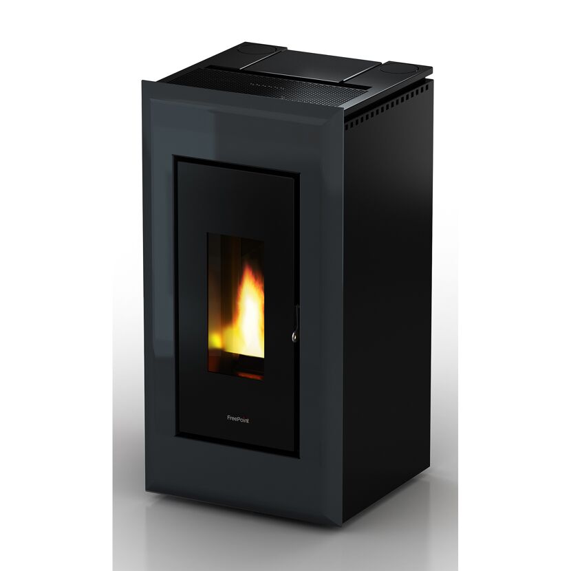 Pelletofen 'Vega' Stahl schwarz/grau 10,5 kW