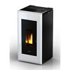 Pelletofen 'Vega' Stahl schwarz/weiß 10,5 kW