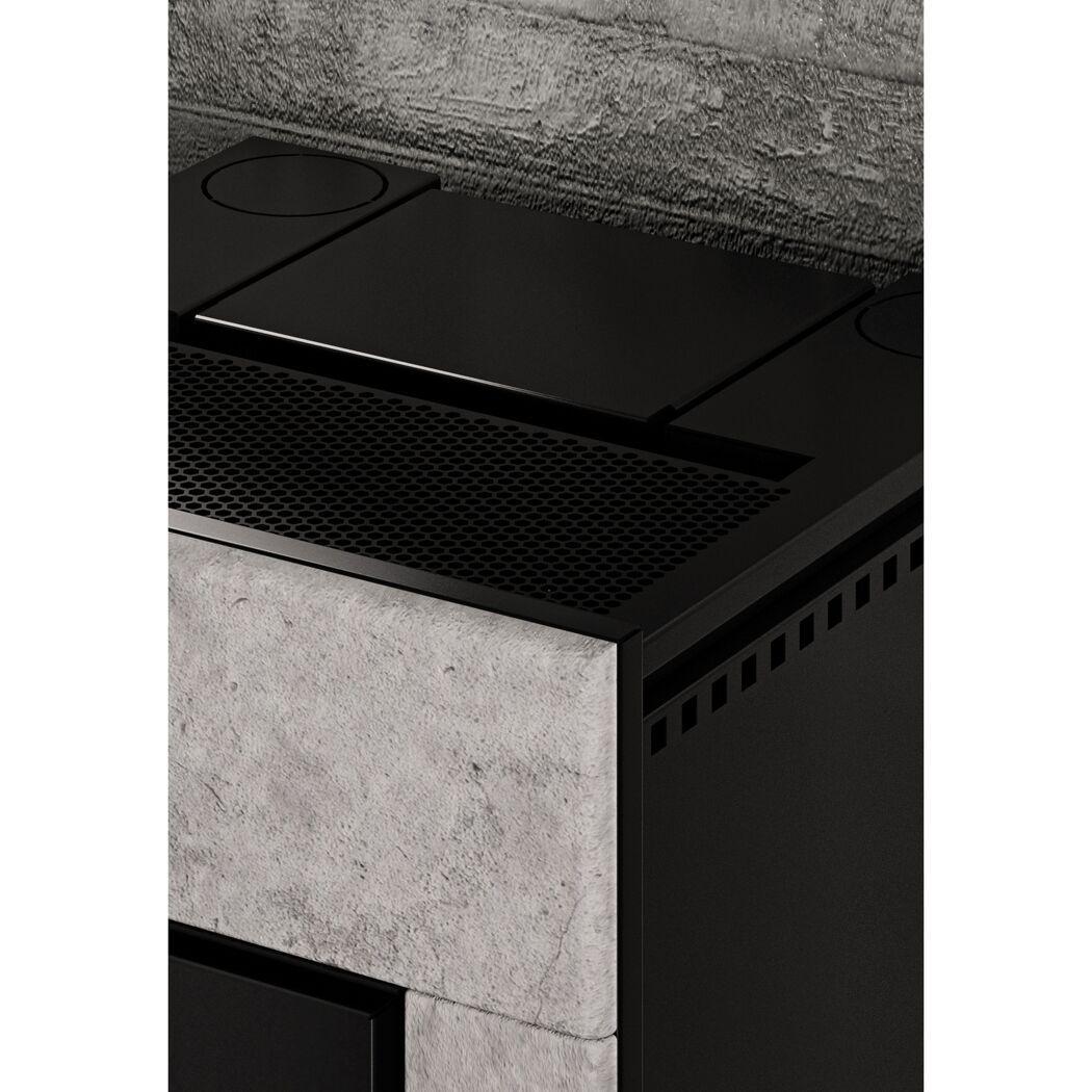 Pelletofen 'Vega' Stahl/Naturstein 10,5 kW