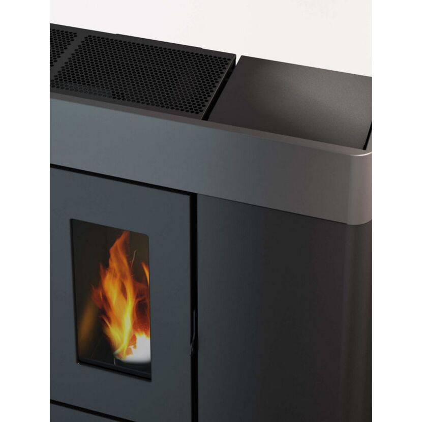 Pelletofen 'Moon' Stahl schwarz 10 kW