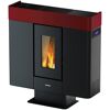 Pelletofen 'Moon' Stahl schwarz/rot 10 kW