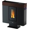 Pelletofen 'Moon' Stahl schwarz/braun 10 kW