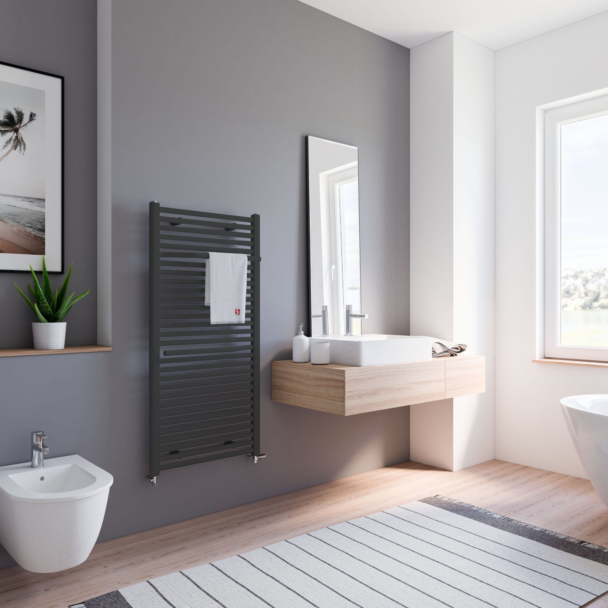 Modernes Badezimmer mit Handtuchheizkörper